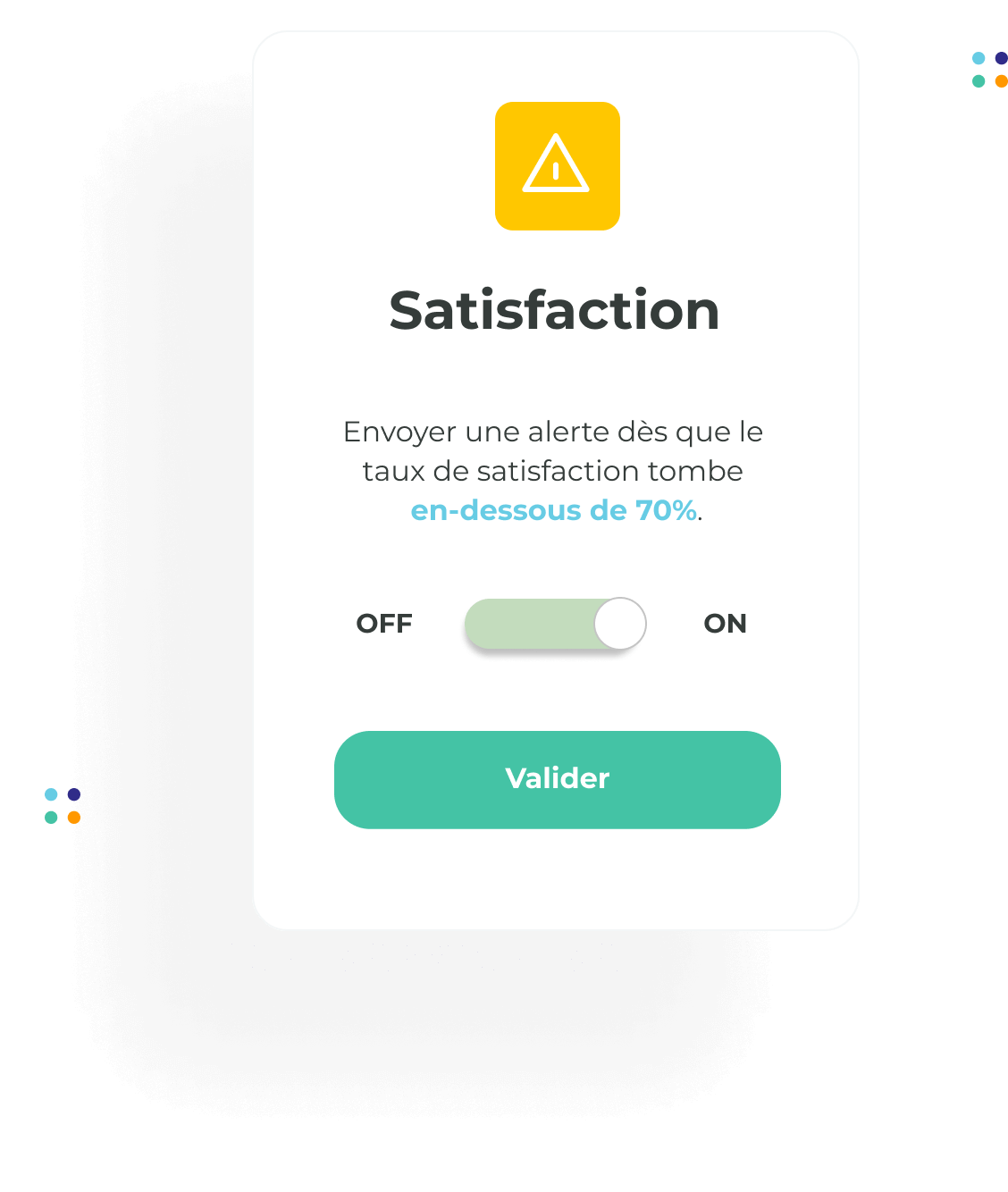 Boutons connectés de satisfaction client